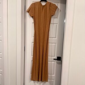 Elegant Tan Cable Knit Dress by show me your Mumu